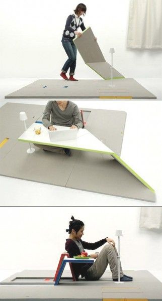 невероятный эффект экономии пространства Origami Furniture, Smart Furniture, Creative Furniture, Multifunctional Furniture, Modular Furniture, Space Saving Furniture, Murphy Bed, Design Student, Design Living