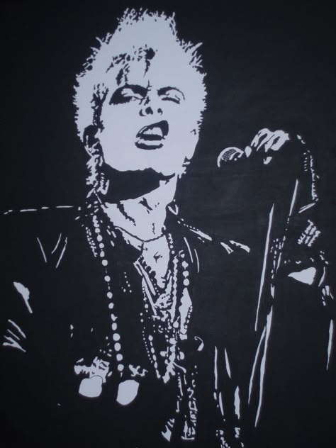 Original Acrylic Painting Of Billy Idol On 30X40inch Canvas For Sale $250.00 if intrested contact jaktwistt@yahoo.com Billy Idol Drawing, Billy Idol Tattoo, Punk Rock Art, Music Vector, Tupac Art, Art Of Noise, Billy B, Monochromatic Art, Pop Illustration