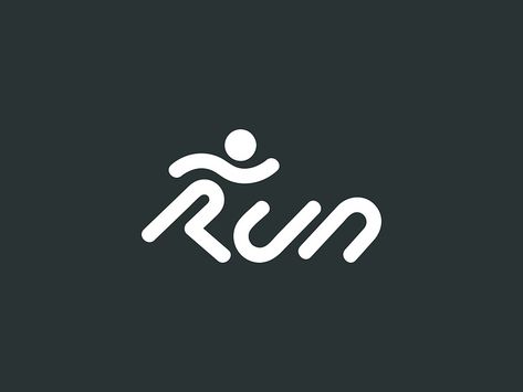 RUN Logo by Mizan on Dribbble Run Logo, Running Vector, Running Images, Running Logo, Pink Run, Typography Logo Inspiration, K Logos, Running 5k, Event Logo