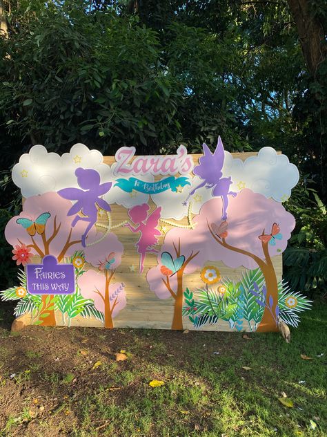 Fairy Land Birthday Theme, Fairy Theme Birthday Party Backdrop, Fairy Birthday Backdrop, Fairy Themed Cake, Ballerina Party Theme, Cake Backdrop, Fairy Theme Birthday Party, Cake Backdrops, Birthday Theme Decoration