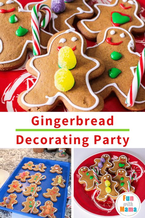 If you're looking for some simple gingerbread decorating ideas, you're going to love these! Making gingerbread cookies and decorating them is so simple and fun to do! #gingerbreadfun #cookiedecorating #holidaycookies #gingerbreaddecorating Decorating Gingerbread Cookies Ideas, Simple Gingerbread Decorating Ideas, Easy Gingerbread Decorating Ideas, Gingerbread Theme Party Food, How To Decorate A Gingerbread Man, Gingerbread Man Cookie Decorating Ideas, Gingerbread Men Decorating Ideas, Gingerbread Man Decorating Ideas, Gingerbread Cookie Party