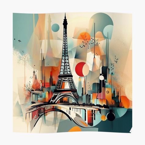 Get my art printed on awesome products. Support me at Redbubble #RBandME: https://www.redbubble.com/i/poster/Cool-abstract-Paris-art-design-by-JackFreestone/151797234.LVTDI?asc=u Jack Freestone, Art Design Poster, Paris Art, The Eiffel Tower, Wood Print, Art Boards, Sale Poster, Eiffel Tower, Poster Design