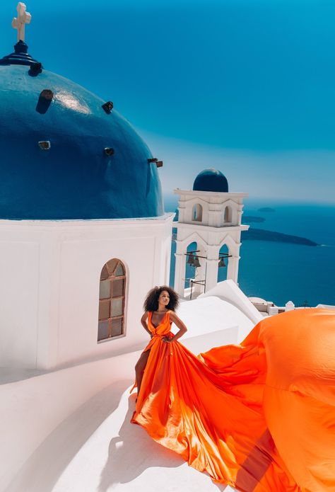 Greece Dress, Photo Mannequin, Santorini Photographer, Flying Dress, Greece Beach, Santorini Island, Greece Vacation, Branding Photoshoot, Santorini Greece