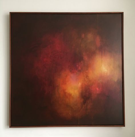 Oil Abstract Painting, Burnt Red, Burnt House, Dark Moody Art, Dark Canvas Paintings, Abstract Oil Painting On Canvas, Dark Wall Art, Red Acrylic Painting, Dark Oil Painting