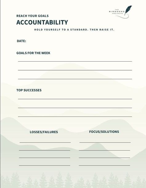 #Therapy_Worksheets #Take_Accountability_For_Your_Actions #Accountability_Tracker #Holding_Yourself_Accountable Accountability Tracker, Holding Yourself Accountable, Smart Goal Setting, Goal Setting Worksheet, Progress Monitoring, Writing Therapy, Goal Tracker, Therapy Worksheets, Program Ideas