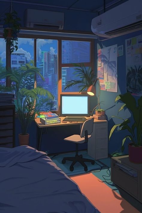 Cozy Lofi Wallpaper, Cartoon Background Wallpapers, Lofi Vibes Wallpaper, Lofi Vibe Aesthetic, Lofi Chill Wallpaper, Anime Room Wallpaper, Lofi Aesthetic Anime Wallpaper, Lofi Nature, Lofi Aesthetic Wallpaper