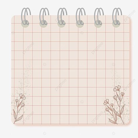 Notes Ideas Template, Note Paper Aesthetic Png, Notes Design Template, Cute Notes Template, Note Paper Cute, Brown Line Art, Flower Making With Paper, Brown Notes, Flower Notes