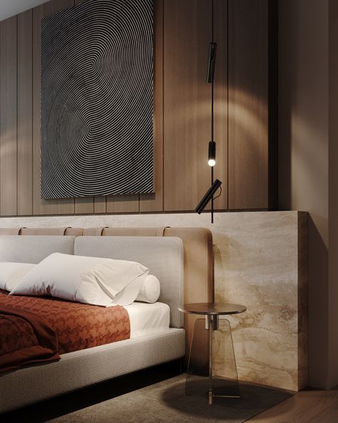 Luxury Home Loaded With Marble and Modern Style Hotel Room Design, Bedroom Bed Design, Sopot, Luxury Bedroom, Headboard Designs, Bedroom Headboard, Contemporary Bedroom, Luxurious Bedrooms, Interior Design Bedroom