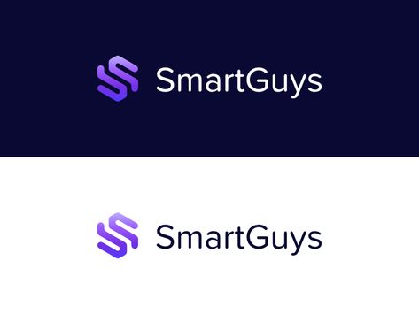 Smart Guys Logo by Daniel Di Pietro Smart Logo Design Creative, Sf Logo Design Letter, Trading Logo, Ss Logo, Smart Telecom Logo, Smart Logo, Smart Home Logo, Sleep Logo, Logo Smart