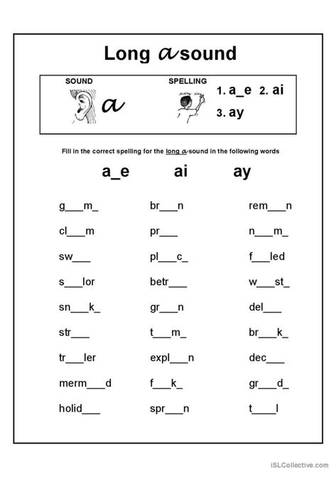 Auditory perception of long vowel sound versus grapheme spelling (alphabet letters) Long Vowel Sounds Worksheets, Vowel Teams Worksheets, Prefix Worksheet, Long Vowel Worksheets, 2nd Grade Reading Worksheets, Short Vowel Worksheets, Digraphs Worksheets, Phonics Worksheets Free, Kindergarten Phonics Worksheets