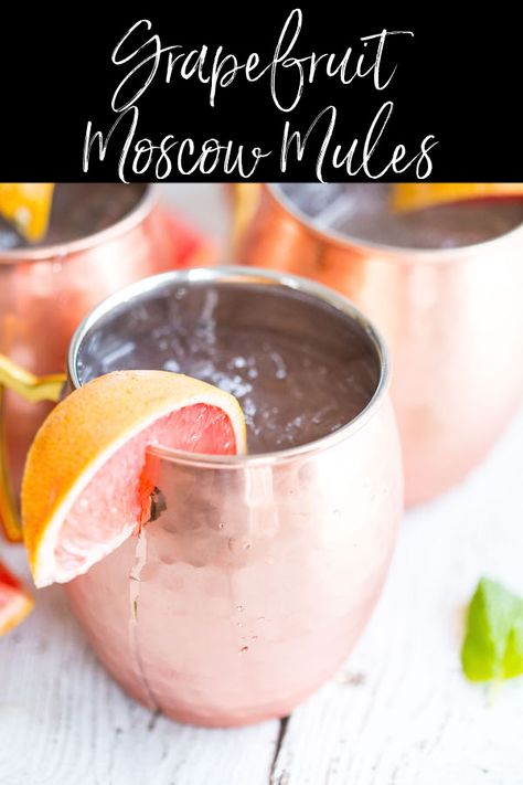 Grapefruit Mule, Grapefruit Vodka, Fall Drink Recipes, Grapefruit Cocktail, Moscow Mules, Moscow Mule Recipe, Mule Recipe, Grapefruit Juice, Delicious Cocktails