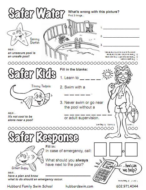 Ls Water Safety Activities, Safety Worksheets, Teaching Safety, Fire Safety Activities, Swimming Safety, Summer Safety, Kids Worksheets, Pool Safety, Interactive Games