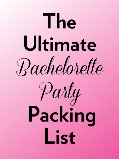 The Ultimate Bachelorette Party Packing List | How to pack light for a bachelorette weekend, fit everything in a carryon and still have everything you need for the bachelorette party. Click to see our full packing list. Bachelorette Party Packing List, Bachelorette Beach Weekend, Ultimate Bachelorette Party, Scottsdale Bachelorette, Bachelorette Tshirts, Awesome Bachelorette Party, Romantic Ideas, Bachelorette Party Beach, Bridal Bachelorette Party