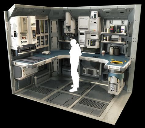 Sci Fi Kitchen, Sci Fi Room, Scifi Interior, Spaceship Interior, Sci Fi Environment, Futuristic Interior, Level Design, Spaceship Design, Star Citizen