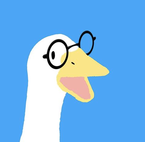 Duck Pfp, Duck Beak, Blue Widget, Duck Drawing, My Icon, Origami Crafts Diy, Cute Doodles Drawings, Dragon Drawing, A Duck