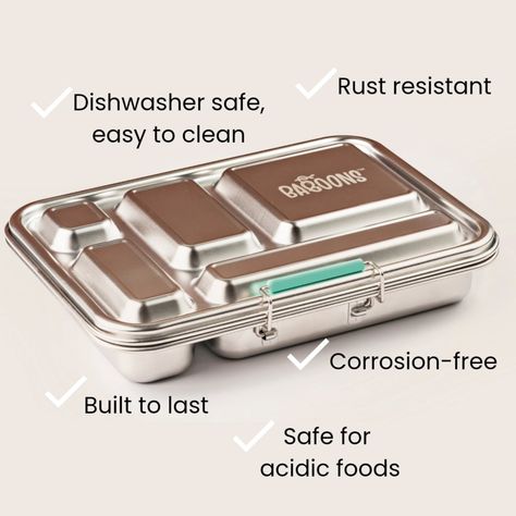 Not All Steel Is Good !!Always look for 304 or 316 stainless steel for food safety. When it comes to food safety choosing a good quality stainless steel lunch box for kids matters.At Baboons we take extra care in providing quality products. Shop our SS304 stainless steel bento box at www.baboons.in or click the link in bio 🔗 #stainlesssteelbentobox #baboonsbento #ss304 #premiumquality #foodsafety #bentobox #kidslunchbox #materialmatters #foodsafematerials Stainless Steel Bento Box, Lunch Box For Kids, Steel Lunch Box, Stainless Steel Lunch Box, Acidic Foods, Baboon, Kids Lunchbox, Food Safety, Bento Box