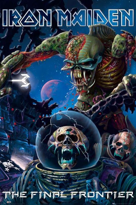 Iron Maiden ~ The Final Frontier Iron Maiden Album Covers, Rock Album Cover, Iron Maiden Albums, Iron Maiden Posters, Eddie The Head, Classic Rock Albums, Steve Harris, Iron Maiden Band, Rock Album Covers