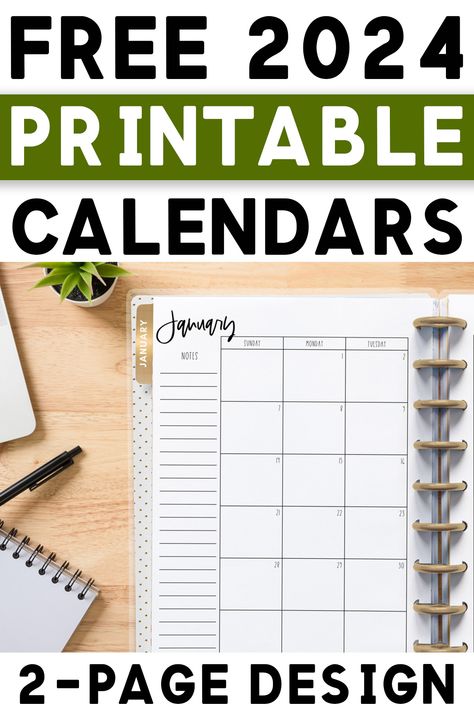 Happy Planner Free Printable 2024, 2 Page Calendar Printable Free, Big Happy Planner Free Printable, Happy Planner Calendar Printable Free, 2024 Planner Ideas, 2024 Planner Free, Planner Pdf Free, Happy Planner Free Printable, Free Planner Pages