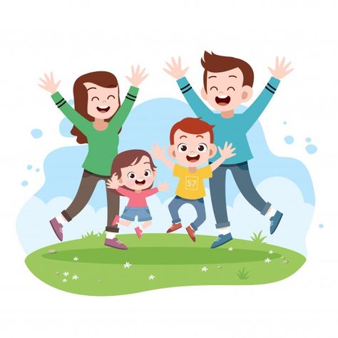 Family Picture Cartoon, Happy Family Pictures, Family Vector Illustration, 가족 일러스트, Family Clipart, Family Vector, Vector People, Family Drawing, Baby Posters