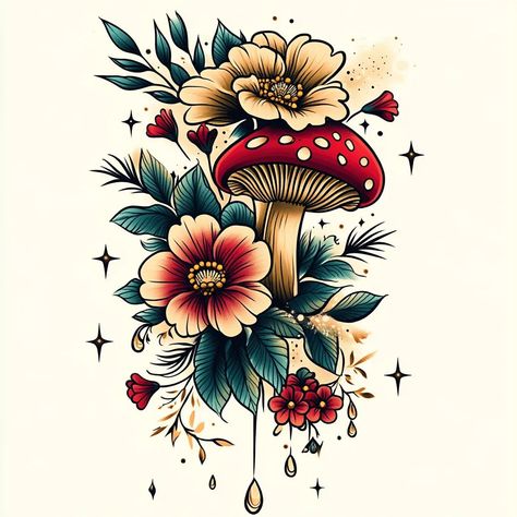 150+ Psychedelic Magic Mushrooms Tattoo Design Ideas Mushrooms And Butterflies Tattoo, Flower Tattoos Realism, Rainbow Mushroom Tattoo, Mushroom Shoulder Tattoo, Mushroom Hand Tattoo, Mushroom Flower Tattoo, American Traditional Mushroom Tattoo, Skull And Mushrooms Tattoo, Red Mushroom Tattoo