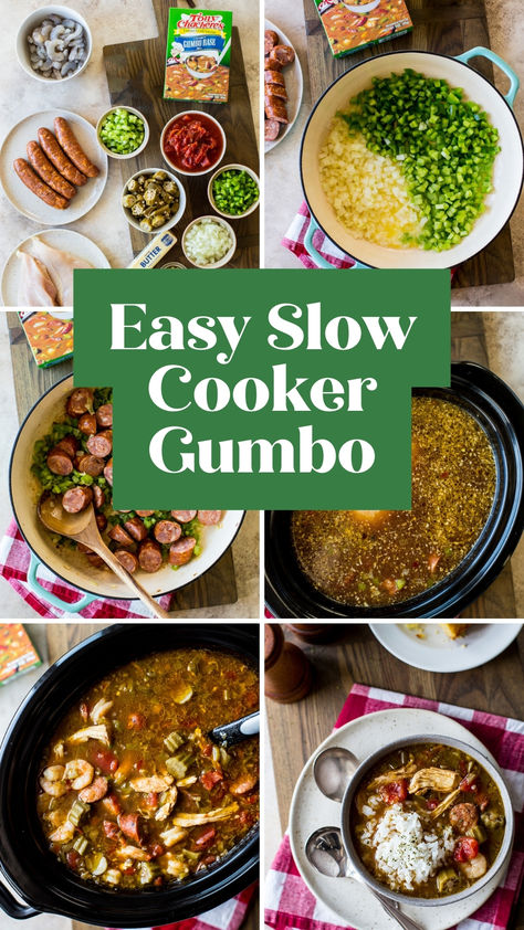 As the weather turns cooler and the holidays approach, it’s time to break out the slow cooker, and one of the easiest and most flavorful meals you can make is this Easy Slow Cooker Gumbo. Gumbo Crockpot Recipes, Crockpot Gumbo Recipe, Crock Pot Gumbo, Slow Cooker Gumbo, Easy Gumbo Recipe, Gumbo Slow Cooker, Crockpot Gumbo, Gumbo Recipe Crockpot, Cajun Meals