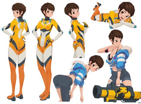 ArtStation - NOAH Project Ark Citizen "Sujin", Hong SoonSang Hong Soonsang, Character Model Sheet, Character Sheet, Character Modeling, Female Character Design, Character Design References, Girl Drawing, Character Design Inspiration, Character Concept