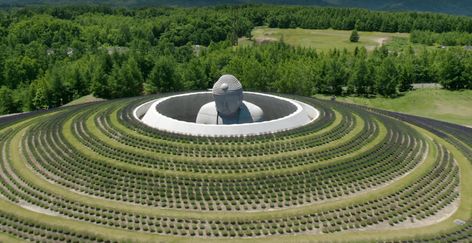 Information Hub Of Besties.: Hill of the Buddha by Tadao Ando Hill Of The Buddha, Giant Buddha, Lavender Plants, Tadao Ando, Japanese Architect, Buddha Sculpture, Garden Help, Lavender Plant, Remote Island