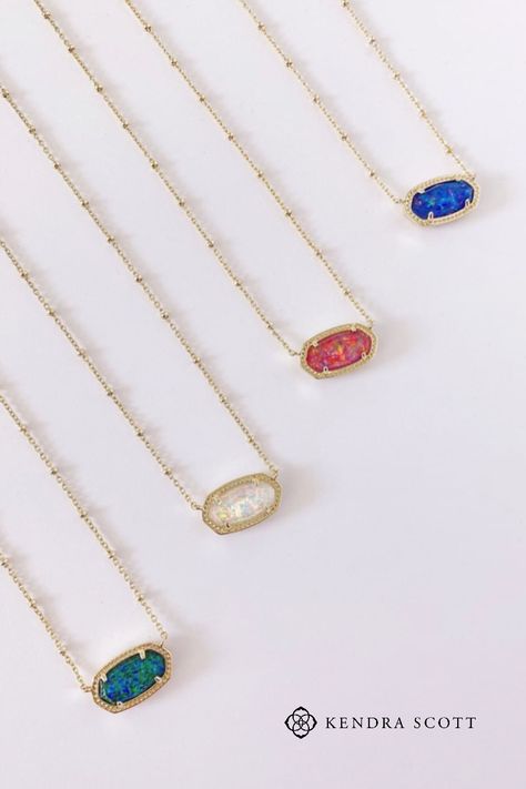 Necklaces Opal, Kendra Scott Color Bar, Necklace 2022, Opal Necklaces, Simple Choker Necklace, Jewelry Kendra Scott, Fashion Girly, Glam Jewelry, Necklace Chain Types