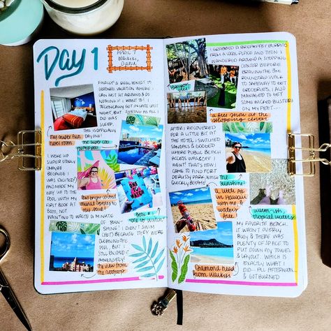 Travel Journal Itinerary, Trip Journal Ideas Travel Memories, Hawaii Travel Journal Ideas, Hawaii Travel Journal, Cruise Travel Journal, Travel Journal Scrapbook Ideas, Italy Travel Journal, Travel Journal Ideas Diy Scrapbooking, Road Trip Scrapbook Ideas