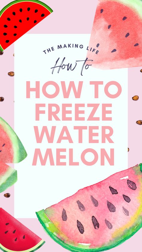 What you need to know about how to freeze watermelon plus frequently asked questions. How To Preserve Watermelon, Freezing Watermelon How To, How To Freeze Honeydew Melon, Can You Freeze Watermelon, How To Find A Good Watermelon, Frozen Water, Frozen Watermelon, Preserving Food, Melon