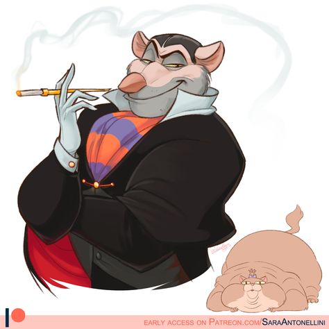 Ratigan by SaraAntonellini on DeviantArt Professor Ratigan, Villains Wallpaper, Pixar Villains, Twst Oc, Mouse Detective, Cartoon Ideas, Childhood Cartoons, The Great Mouse Detective, Disney Pixar Characters