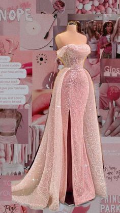 Pink Gala Dress, Learn Design, Pink Ball Gown, Princess Prom Dresses, Sequin Evening Gowns, Gorgeous Prom Dresses, Senior Prom Dresses, Fancy Dresses Long, Glamour Dress