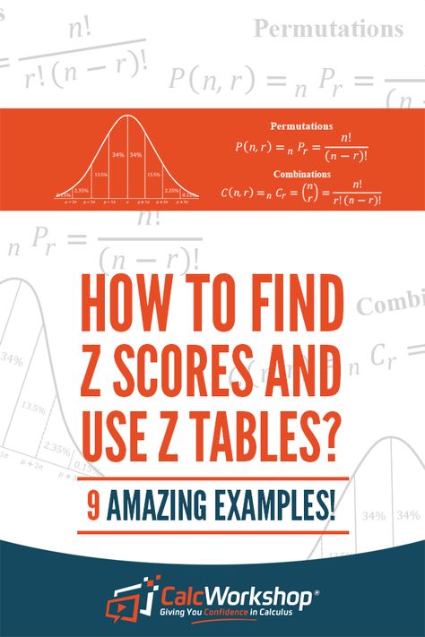 calculating z-scores with calcworkshop Icdl Computer, Z Score, Z Table, Algebraic Equations, Statistics Math, Kumon Math, Simultaneous Equations, Normal Distribution, Science Learning