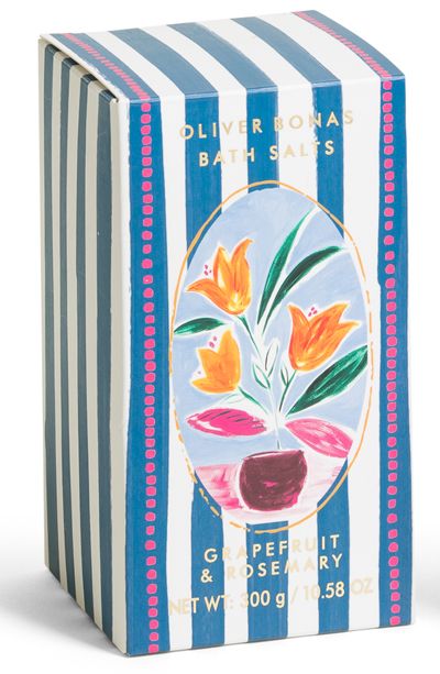 Oliver Bonas Packaging, Floral Packaging Design, Bohemian Packaging, Novelty Packaging, Bath Salt Packaging, Herbal Tea Packaging, Olive Graphic, Trendy Packaging, Packaging Design Box