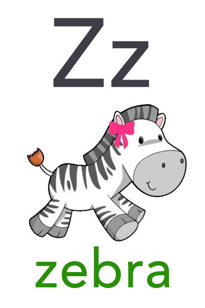 Baby ABC Flashcard - Z for zebra Z For Zebra Preschool, Abc Flashcards Printable, Alphabet Flash Cards Printable, Free Flashcards, Learn Abc, Flashcards For Toddlers, Letter Flashcards, Z Alphabet, Z Letter