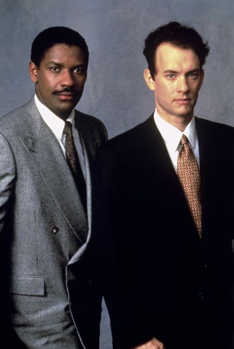 Tom Hanks 90s, Tom Hanks Philadelphia, Philadelphia Movie, Denzel Washington Family, Jonathan Demme, Men In Suits, Michael Ealy, Comedy Quotes, Best Supporting Actor