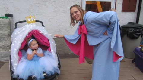 Stroller Halloween Costumes, Stroller Costume, Fairy Godmother Costume, Bippity Boppity Boo, Harry Potter Kostüm, Family Themed Halloween Costumes, Girl Halloween Costumes, Pregnant Halloween Costumes, Themed Halloween Costumes