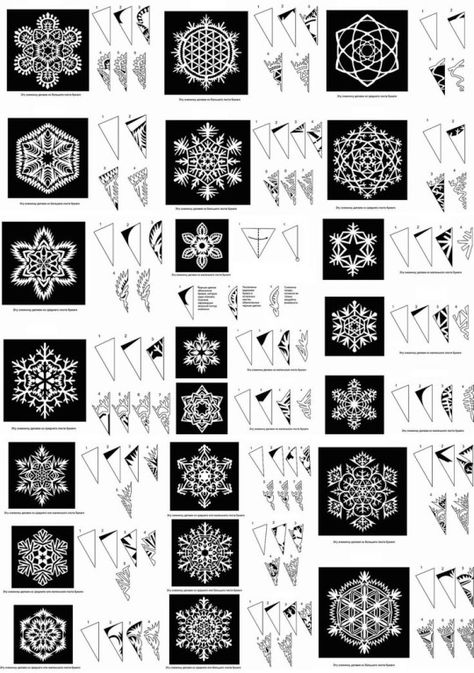 petitepointplace Snöflingor I Papper, Paper Snowflake Patterns, Kraf Kertas, Snowflake Template, Snow Flakes Diy, Navidad Diy, Paper Snowflakes, Snowflake Pattern, Kirigami