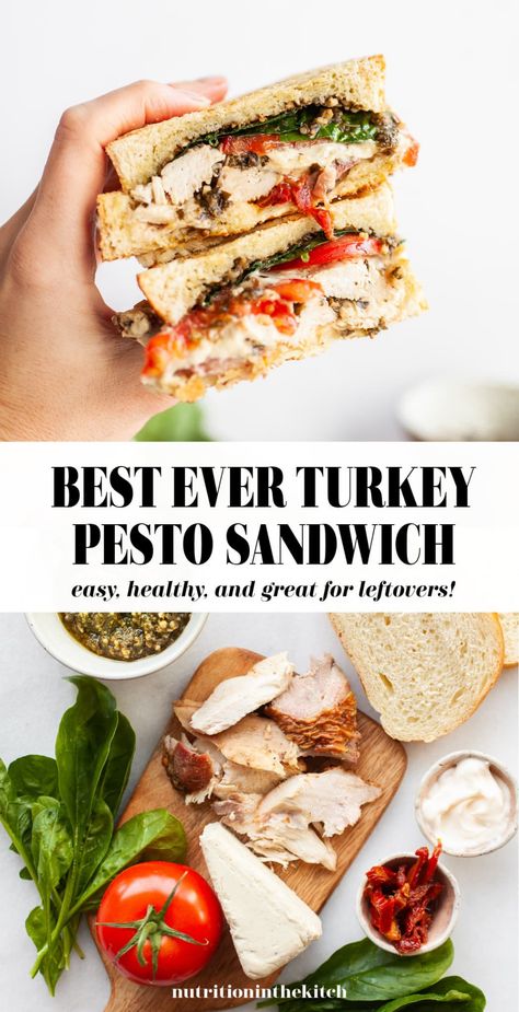 Pesto Turkey Sandwich, Sourdough Bread Easy, Leftover Turkey Breast, Turkey Pesto Sandwich, Pesto Sandwich Recipe, Turkey Pesto, Pesto Mayo, Turkey Sandwiches Recipes, Pesto Sandwich