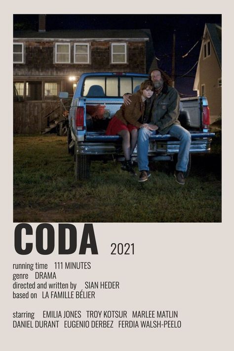 Coda Movie Posters, Coda Movie, Asl Poster, Movie Polaroids, Fishing Business, Movie Minimalist, 90s Poster, Oscar Movies, High School Choir