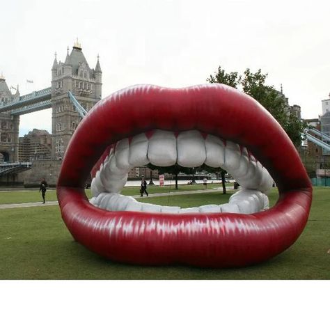 Baloon Wall, Inflatable Art, Lip Model, Vbs Themes, Giant Inflatable, Event Logo, Event Decoration, Big Mouth, Oxford Fabric