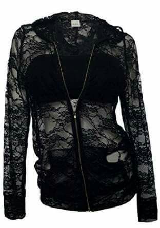 hg Lace Hoodie, Plus Size Fashion Tips, Plus Size Lace, Lace Jacket, Plus Size Hoodies, Goth Outfits, Lace Shirt, Amazon Women, Hoodie Top