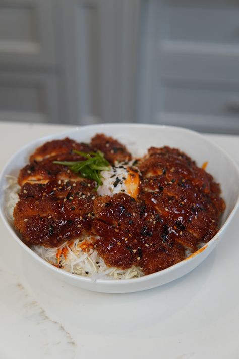 Gochujang Chicken Katsu Bowl Chicken Katsu Bowl, Katsu Bowl, Gochujang Chicken, Easiest Recipes, Chicken Katsu, Gochujang Sauce, Perfect Chicken, Air Fried Chicken, Chicken Main Dishes