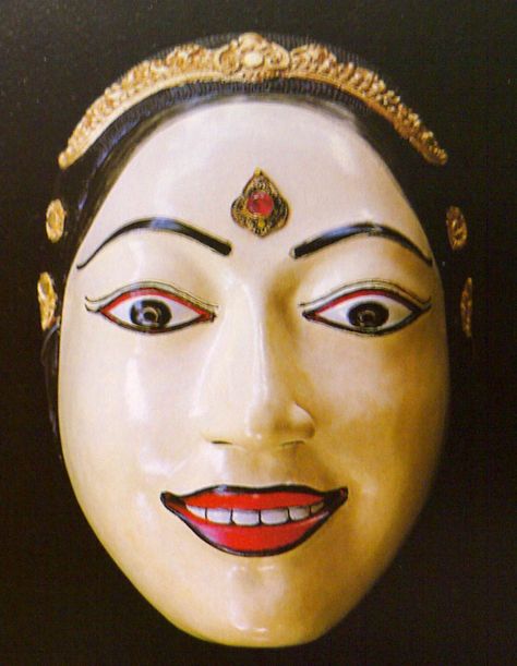 Sita Topeng Bali Bali Art, Indonesian Culture, Traditions Around The World, Unity In Diversity, Antique Gold Jewelry, Balinese, Body Painting, Face Painting, Painting Inspiration