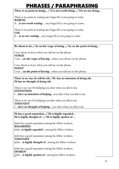 Fce key word transformation made easy 1 0 (1) Paraphrasing Activities, Improve English Writing, Word Transformation, Ielts General, Ielts Academic, Ielts Reading, Academic Essay Writing, Teaching English Grammar, Ielts Writing