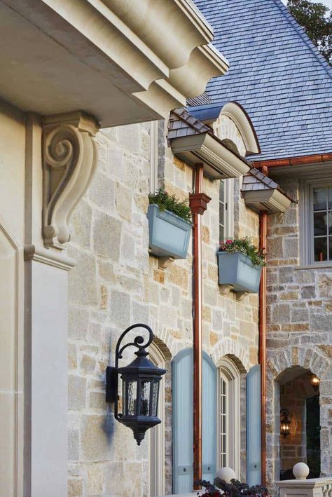 Dream Home Tour: A beautiful French Country estate in Minnesota French Country Estate, Scottish Cottages, French Country Exterior, Modern Mediterranean Homes, Mediterranean Exterior, Modern French Country, French Exterior, French Country House Plans, French Country Home