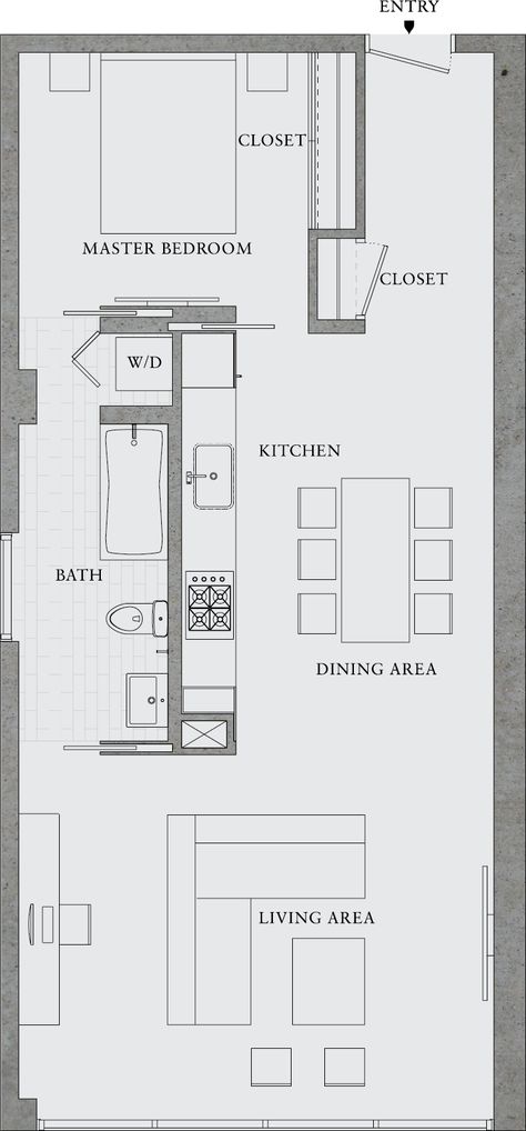 Apartment Livingroom, Small Apartment Plans, Trendy Apartment, Building A Container Home, Apartment Floor Plans, Tiny House Floor Plans, Apartment Layout, Casa Container, Apartment Plans