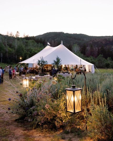 This Tent Education Tuesday is all about Sailcloth Tents. 🏳️ They're versatile, classic, and oh-so-romantic. ❤️ Learn more below: 💎 We utilize Tidewater Sailcloth Tents, which are 100% waterproof (perfect for unpredictable mid-summer rainstorms). 💎 This tent features rounded shape, a translucent sail cloth fabric cover, and wooden poles. 💎 Flags can be added to the top of the poles for the whimsical look we love. 💎 Lengths of these tents can be extended through tops that are laced together.... Tent Wedding Inspiration, Tented Fall Wedding, Sail Tent Wedding Reception, Pole Tent Wedding Reception, Sail Tent Wedding, Wedding Tent Design, Stretch Tent Wedding, Wedding Tent Ideas, Sailcloth Tent Wedding