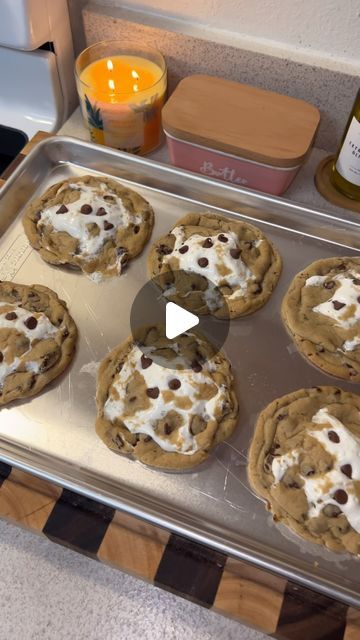 Meagan Kilgore on Instagram: "S’mores chocolate chips cookies 🍪 #cookies #dessert #easydessert" Chocolate Chip Cookies Smores, Smores Chocolate Chip Cookies, Tiktok Smores Cookies, Smores Cookies With Graham Crackers, S'mores Cookies, Chocolate Chip Cookies With Marshmallows, Chocolate Chip And Marshmallow Cookies, Crockpot Chocolate Chip Cookie S’mores, S’more Chocolate Chip Cookies Easy