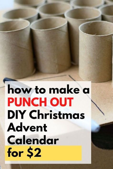 Diy Kid Advent Calendar, Toilet Paper Roll Advent Calendar, Ideas For Advent Calendar Fillers, Diy Advent Calendar Ideas, Calendar For Christmas, Diy Toilet Paper, Advent Calendar For Kids, Toilet Paper Tubes, Free Printable Christmas Cards